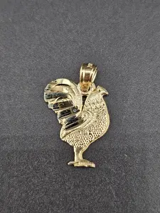 14K Gold Pendant - Rooster