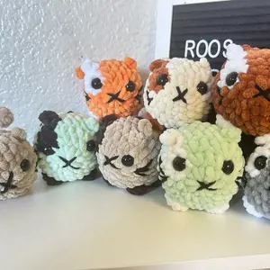 Handmade crochet mini chunky cat