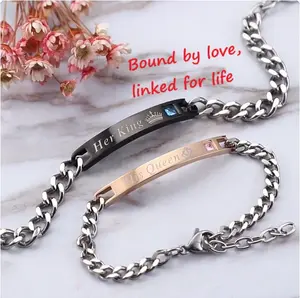 A Pair of Titanium Steel Couple Bracelets – A Lasting Symbol of Love