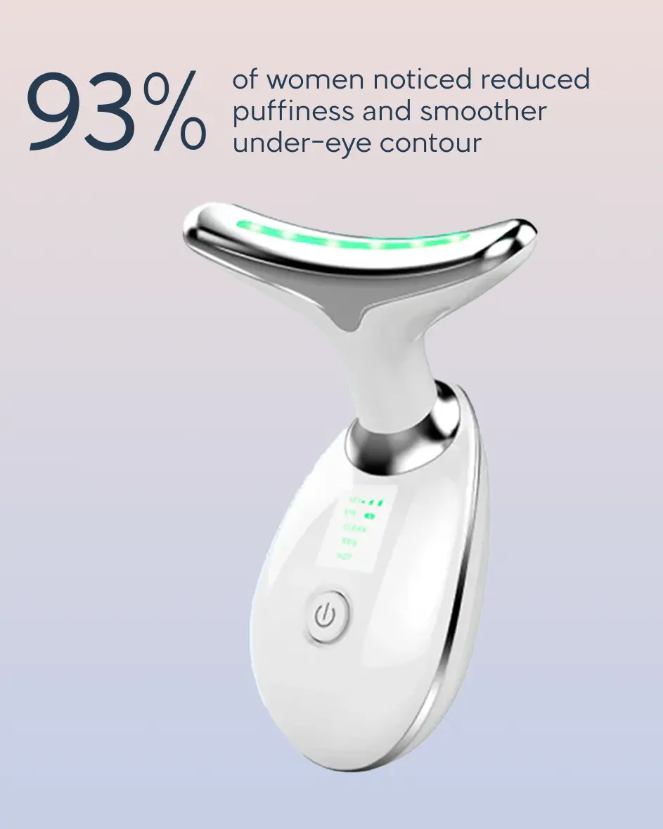 Handheld Facial Cleansing Instrument with Calming Light Therapy & Vibration Massage - Rechargeable Skincare Device for Soothing Face & Neck Contours, Beauty Machine