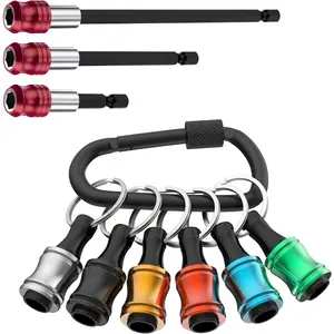 9pcs 1/4-Inch Hexagonal Shank Drill Bit Holder Set, 3pcs Magnetic Extension Kit with Quick-Release Chuck Adapter Extender, Compatible with Impact Drivers, Nuts, Screw Drills, Cordless Power Tools, Screwdriver Bits Set for Cycling & Outdoor Recreation outd
