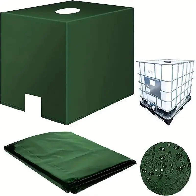 Water Storage Tank Cover, Durable Oxford Fabric Water Storage Tank Cover with Top Opening, Outdoor Garden Rain Barrel Protector, Waterproof Cover