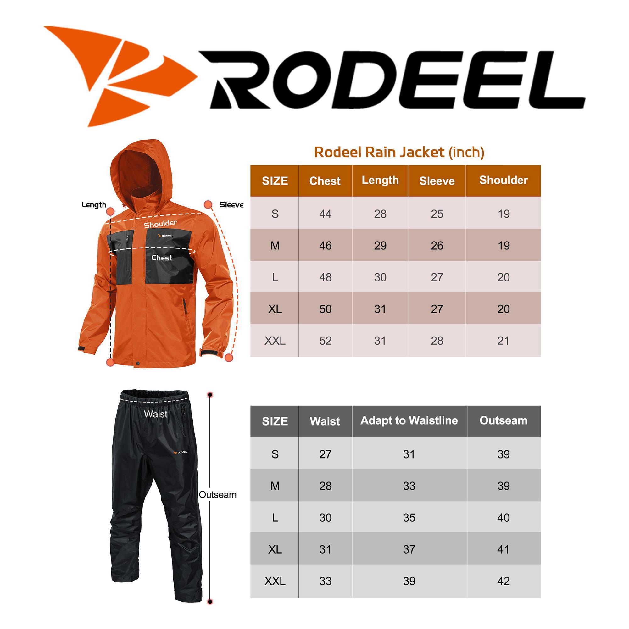 【RODEEL】702 Waterproof Jacket and Pants Set Men Lightweight Breathable Full Zip Hooded Rain Coat Durable Rain Suit Weatherproof Rainwear Windbreaker For Outdoor Sports Hiking Fishing Boating Construction Roofing Landscaping Gardening, Holiday Gift 【RODEEL】702 Waterproof Jacket and Pants Set Men Lightweight Breathable Full Zip Hooded Rain Coat Durable Rain Suit Weatherproof Rainwear Windbreaker For Outdoor Sports Hiking Fishing Boating Construction Roofing Landscaping Gardening, Holiday Gift