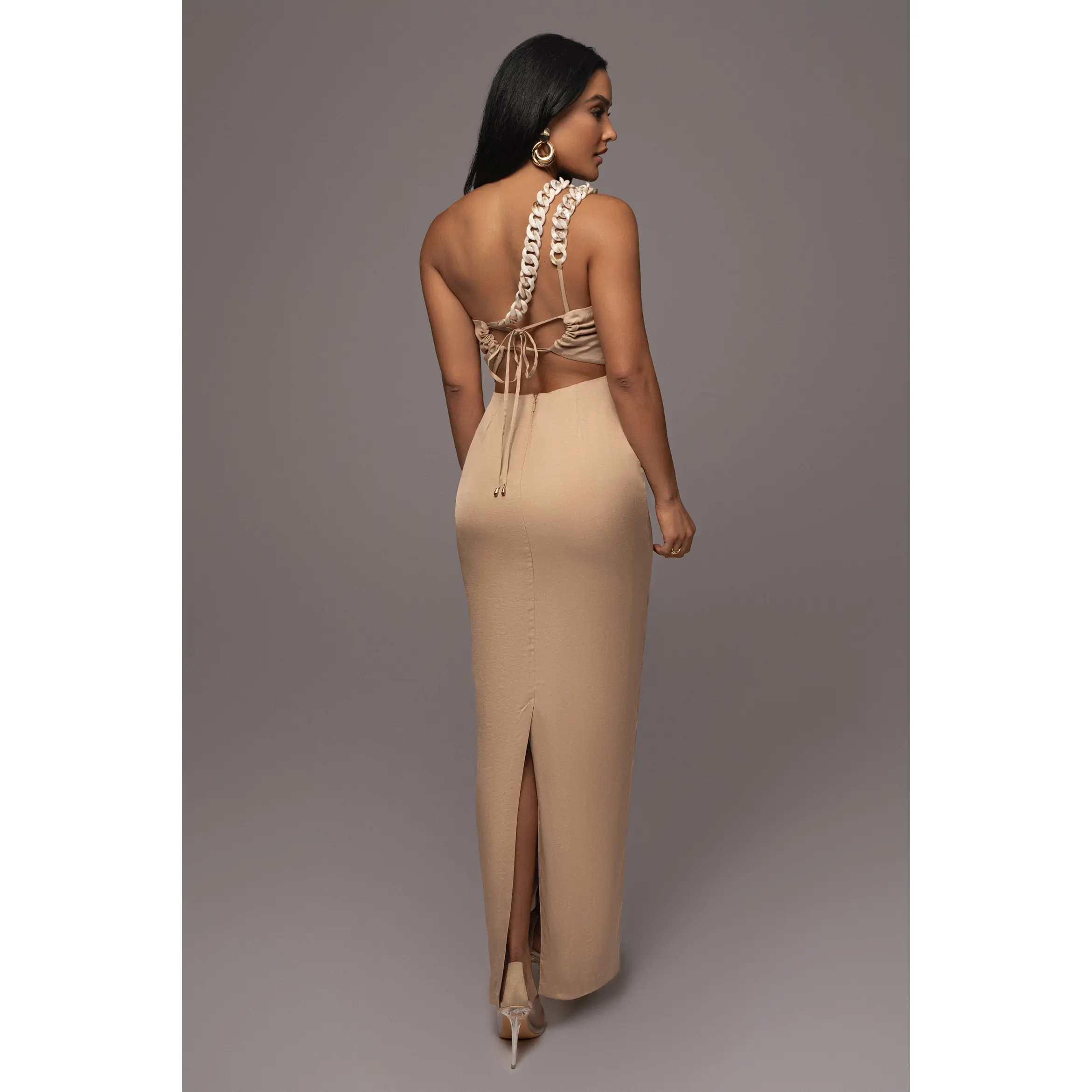 Beige Luxury Living Maxi Dress
