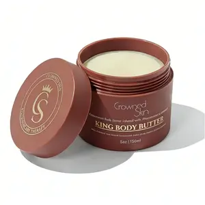 Crowned Skin King Cologne Body Butter -Warm & Sensual Scent, Sandalwood & LeatherOrganic Shea & Mango Butters, MoisturizingFormula,All-Day Fragrance