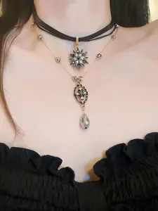 Women's Elegant Star Design Layered Necklace, Vintage Trendy Choker, Fashionable Jewelry for Party & Daily Clothing Decor for Girl, Multilayer Necklace