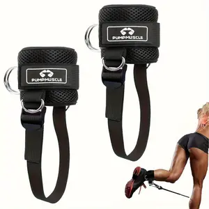 Ankle Straps for Cable Machines, Adjustable Ankle Cuff for Cable Machine, Comfort Padded Gym Workout Ankle Straps for Butts, Leg Kickbacks, Glute Weighted Ankle Strap, Legs Straps for Cable Machine