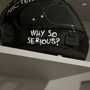 1PC Playful Graffiti Joker Decor Sticker, Motorcycle Stickers, Stick it on motorcycle helmets or dark peripherals, this graffiti-textured 'WHY SO SERIOUS?' themed decor fills the playful bold atmosphere, and makes the unruly dynamic graffiti style