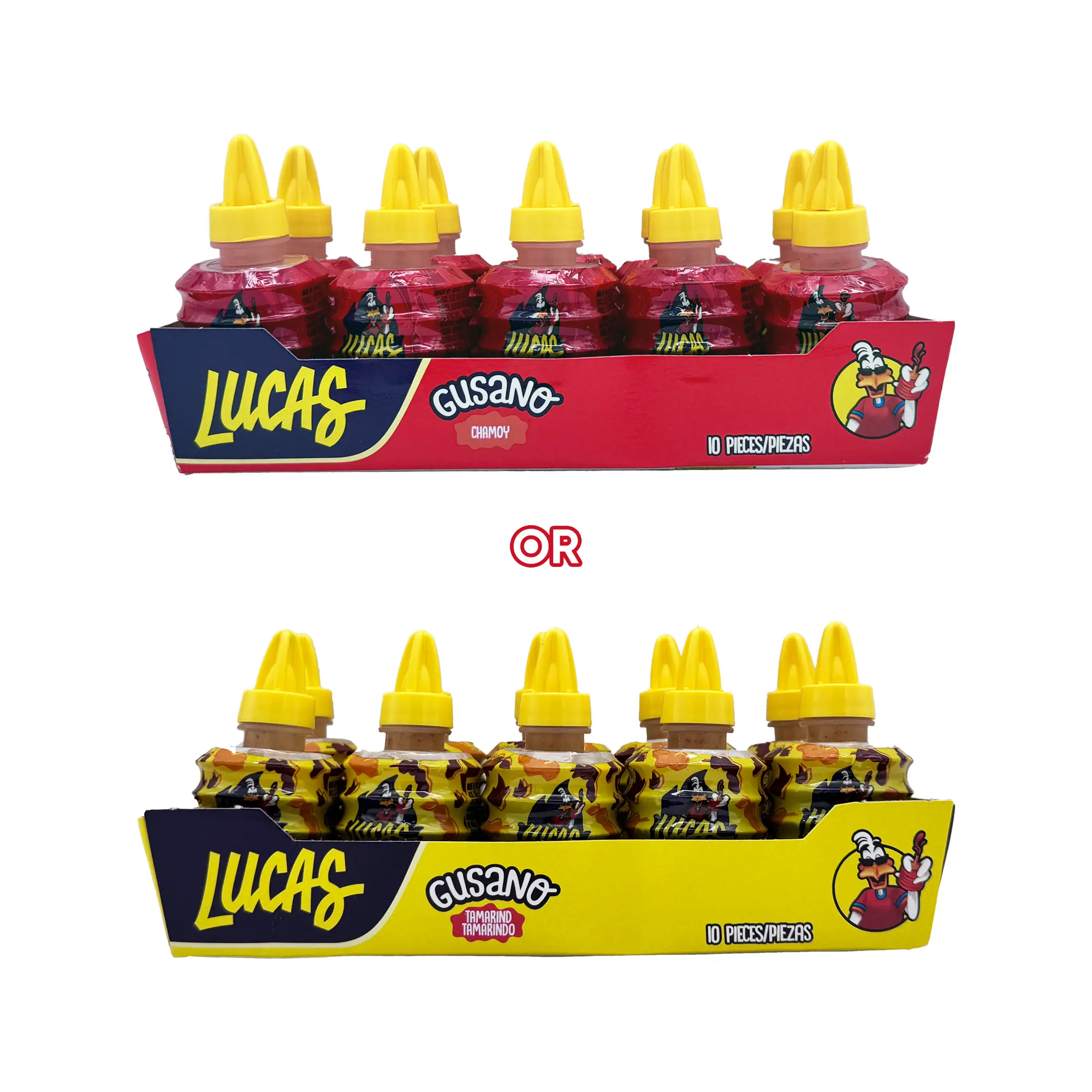 Lucas Gusano Spicy Liquid Candy, Chamoy or Tamarindo, 10 Pieces, Mexican Candy, Dulces Mexicanos Snack Fruit Lucas Gusano Spicy Liquid Candy, Chamoy or Tamarindo, 10 Pieces, Mexican Candy, Dulces Mexicanos Snack Fruit