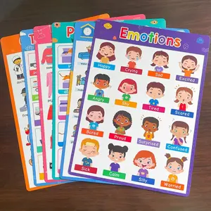 20 Pack Children Education Learning Posters, Alphabet Numbers Shapes Colors Seasons Weather Pre-K Kindergarten Home School Classroom Wall Decor Essentials