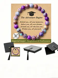 Graduation Gifts for Her High School College Graduation Gift Class 5th 8th Grade Girl Bracelet Cool Cards Kindergarten Middle School Nursing Senior Personalized Daughter Graduate Hand Selected Crystals Exquisite Trendy Bracelet