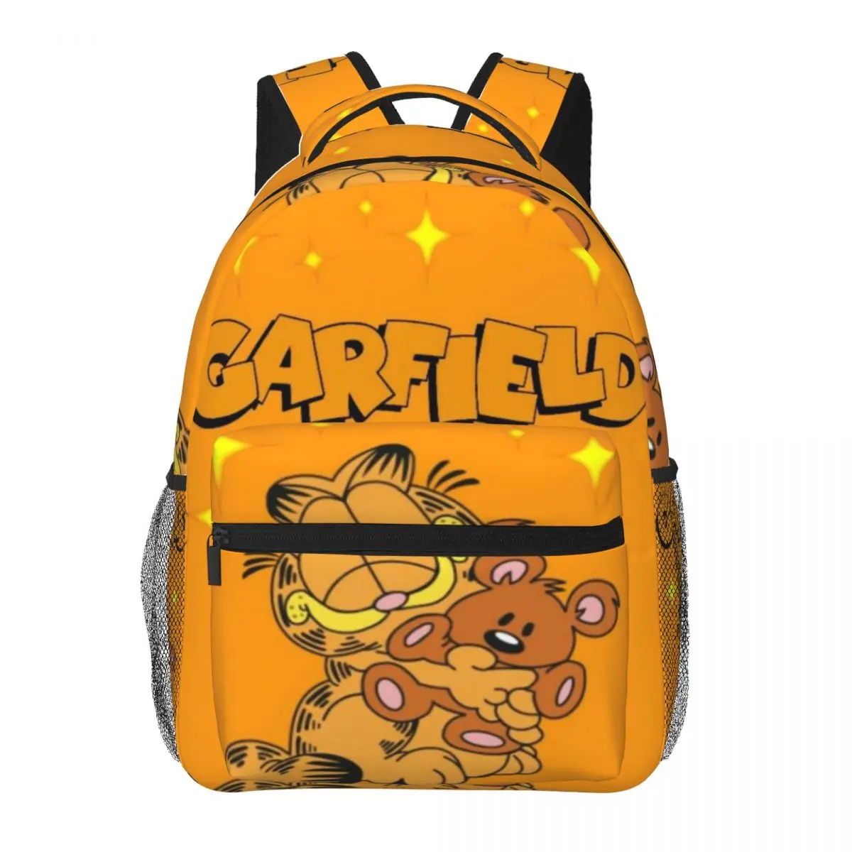 Kids Star Garfield Backpack for School Large Capacity Full Print Garfield Laptop Daypack Campus Daily Commute Durable Lightweight Cartoon School Bag for Teens Students