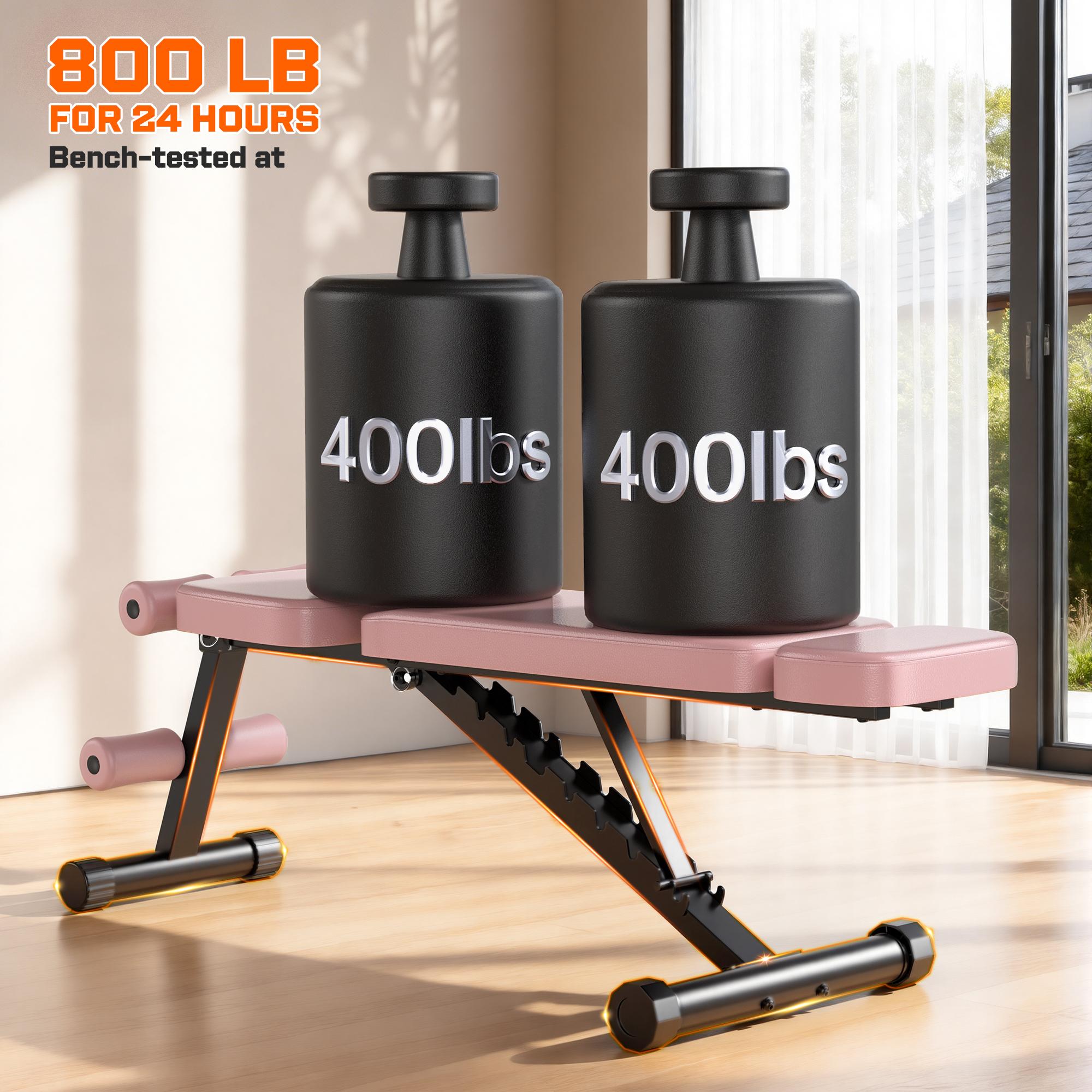 Bearbro 9 Positions Adjustable Weight Bench Foldable Workout Bench Olympic Weight Bench for Home Gym Full Body Strength Training Support up to 800lbs Sturdy Steel Construction with 1.8 Inch Cushions,BlackFriday Bearbro 9 Positions Adjustable Weight Bench Foldable Workout Bench Olympic Weight Bench for Home Gym Full Body Strength Training Support up to 800lbs Sturdy Steel Construction with 1.8 Inch Cushions,BlackFriday