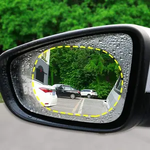 Car Mirror Waterproof Film Anti Rain Protect HD Enhanced Visibility Window Tint Windshield Sun Shade PET Material Anti-Reflective Layer Nano-Coating