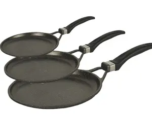 Neware Marble Round Griddle Comal for ALL types of stoves Cookware Glass Aluminium Breakfast Heavy Duty Stylish Oven Pan