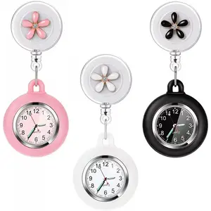 Nurse Glow Pointer Watch with Clip and Lapel Option, Fob Watch with Second Hand