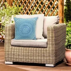 Lush Decor VISIONS III Indoor/Outdoor Handmade Pillow - Transitional Medallion Casual Multicolor  (Ombre Threads)