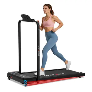 OVER SELF 2-in-1 Incline Walking Pad Treadmill with Handrail, 0–6% Adjustable Incline, Foldable Under Desk Treadmill for Home Office, for Plus-size and tall People, 6.2 MPH, 300 lbs Capacity, Remote Control & Wheels, Summervibes