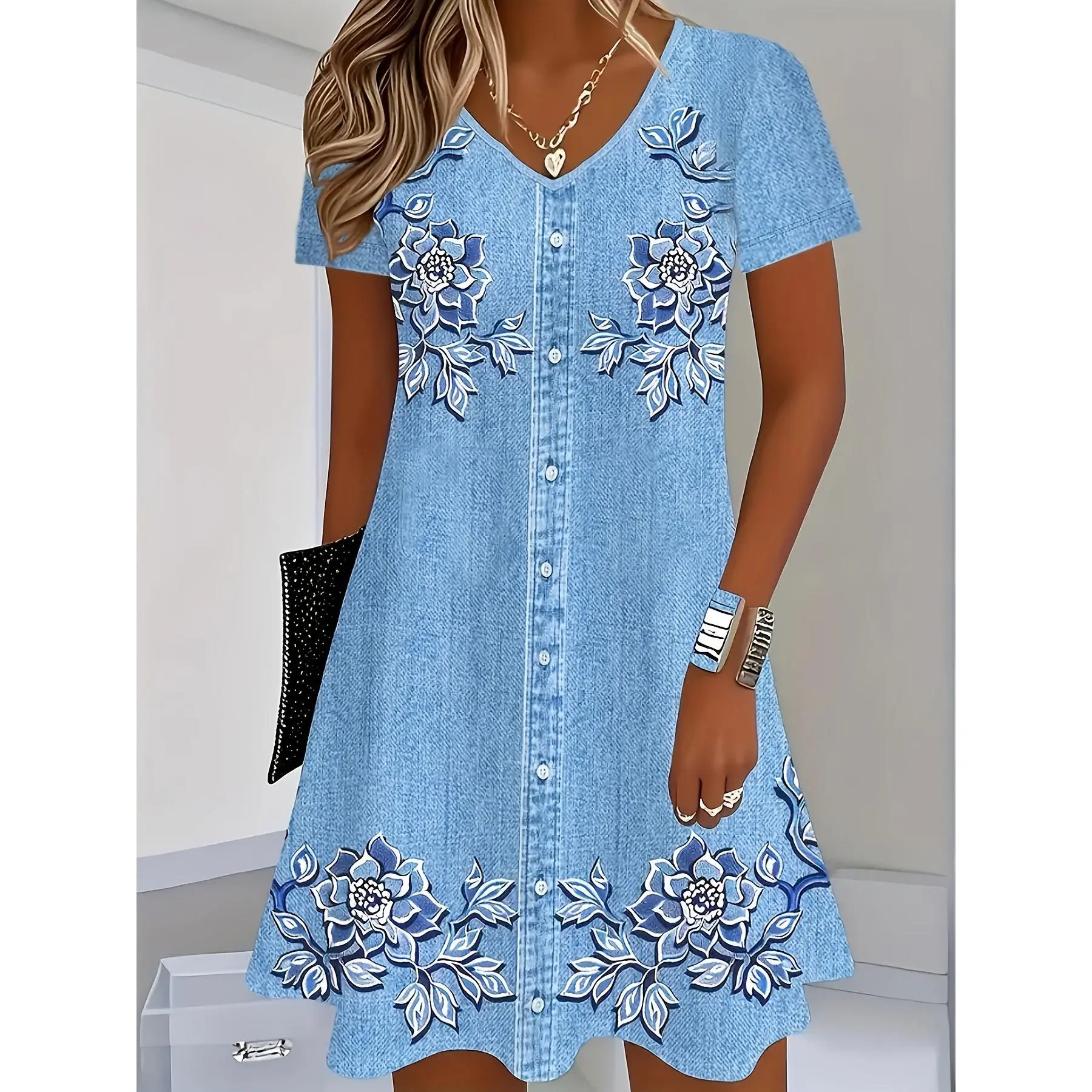 short navy blue homecoming dresses Dark V neck Satin Cute Chic Prom Dress, – Simidress Color:M65 White Shop Haute Baby 