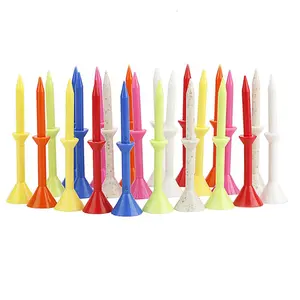 Golf Ball Tees Set, 6pcs/12pcs Mixed Color Plastic Golf Tee Holders, Durable & Lightweight Design, Perfect for Practice & Training, Golf Accessories, Golf Equipment