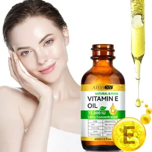 ATOANY Vitamin E Oil, Moisturizing Hydrating Skin Care Oil, 75,000 IU, Ultra-Concentrated, Moisturizes and Evens Skin Tone, Suitable for Dry and Dull Skin, 60ml/bottle