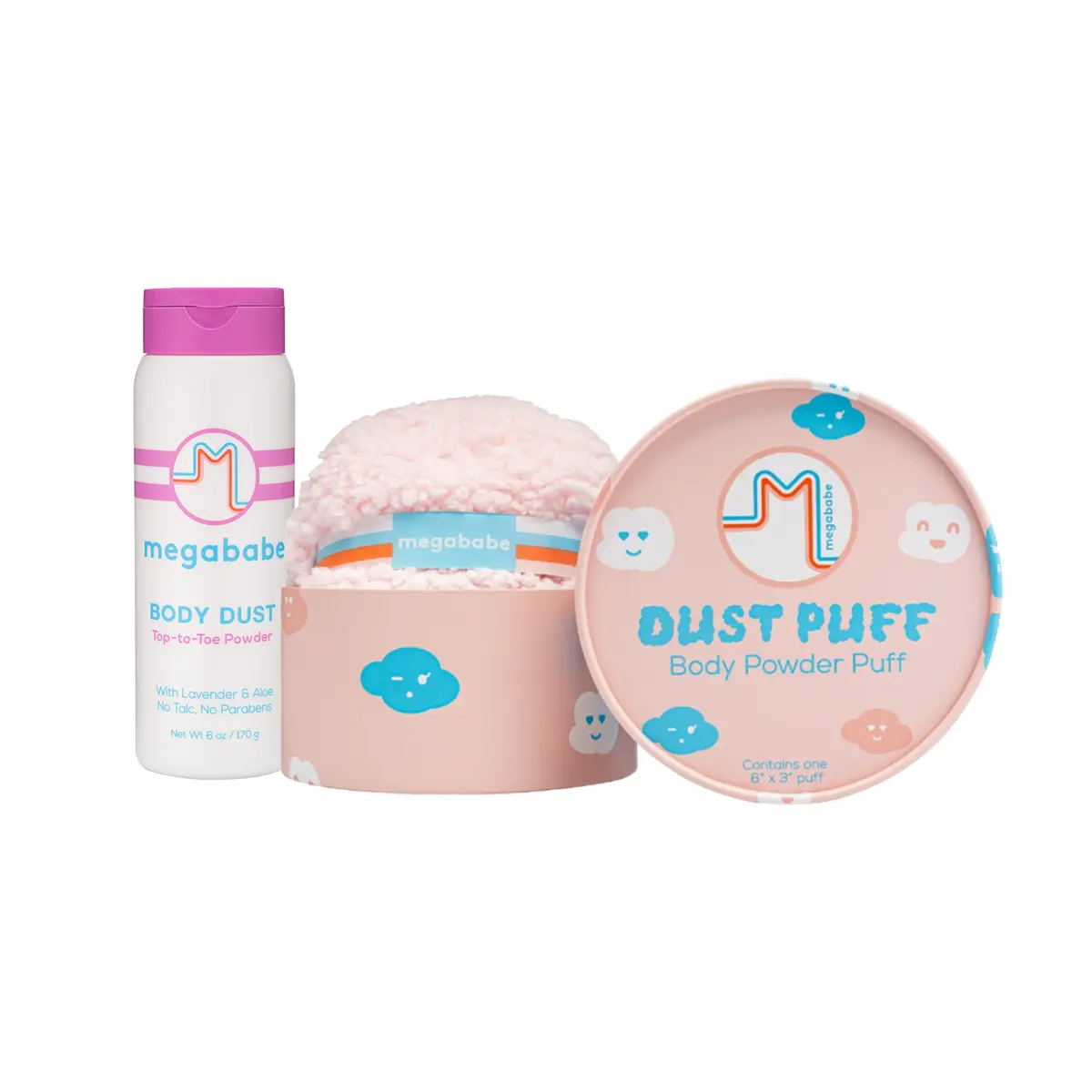 Megababe Body Dust Powder & Dust Puff Applicator Set | Talc-Free Sweat-Absorbing Body Powder (6 oz) Megababe Body Dust Powder & Dust Puff Applicator Set | Talc-Free Sweat-Absorbing Body Powder (6 oz)