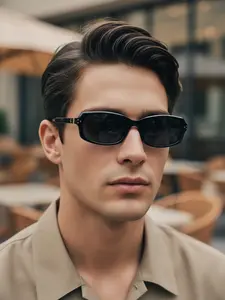 American Vintage Narrow Frame Glasses, High-End Style, Unisex Accessory, Essential for Commuting, Versatile Fashion Item