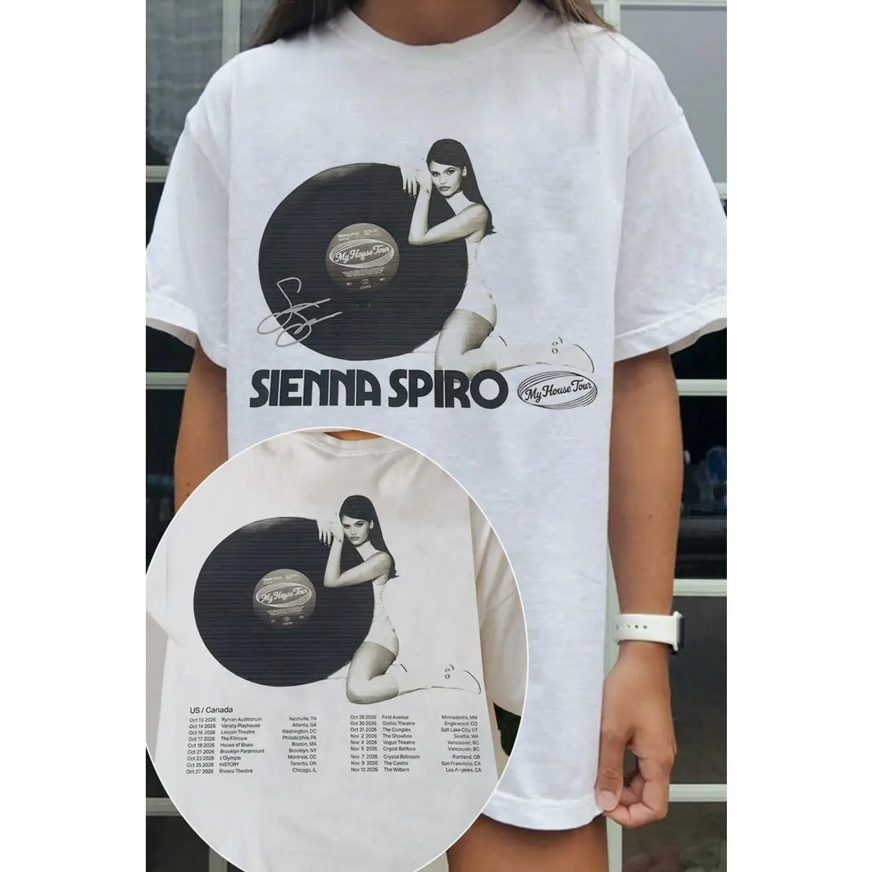 Sienna Spiro Shirt, Gildan Unisex Concert T-Shirt, Retro Music, Fan Gift