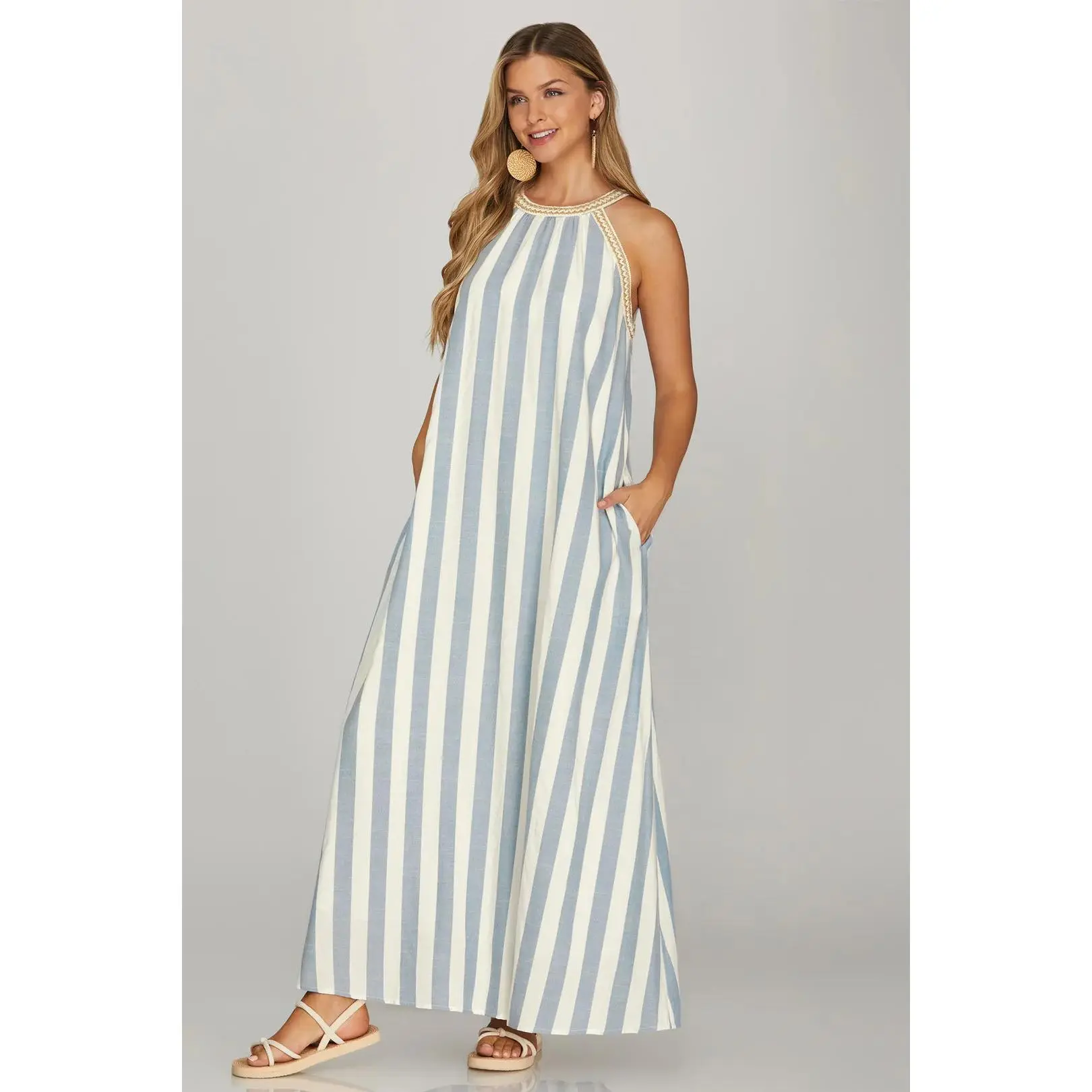 Marina Striped Maxi Dress