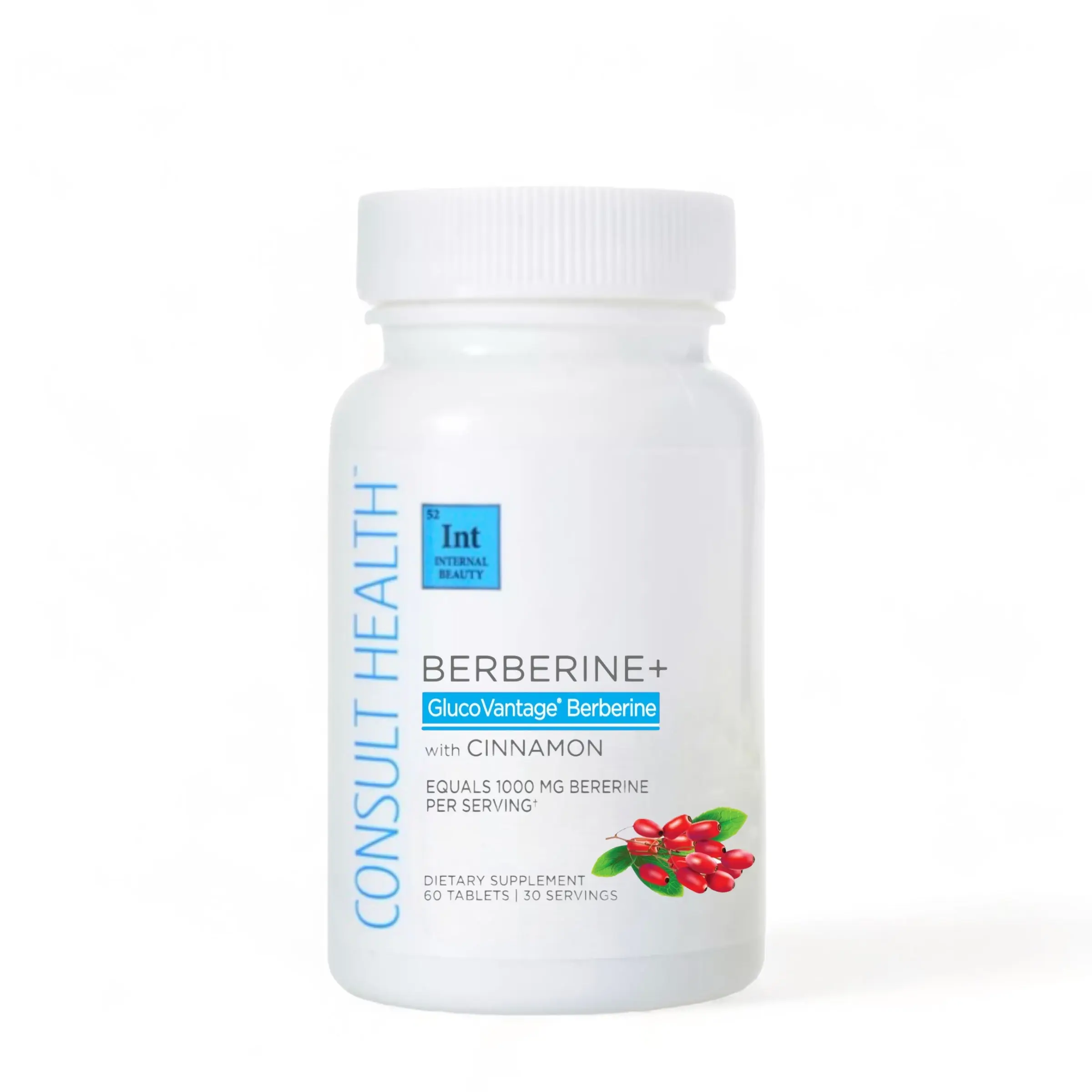 Berberine+ Wellness Capsules with GlucoVantage & Herbal Blend – 60 Count, Daily Support Formula for Glucose Control & Regulation