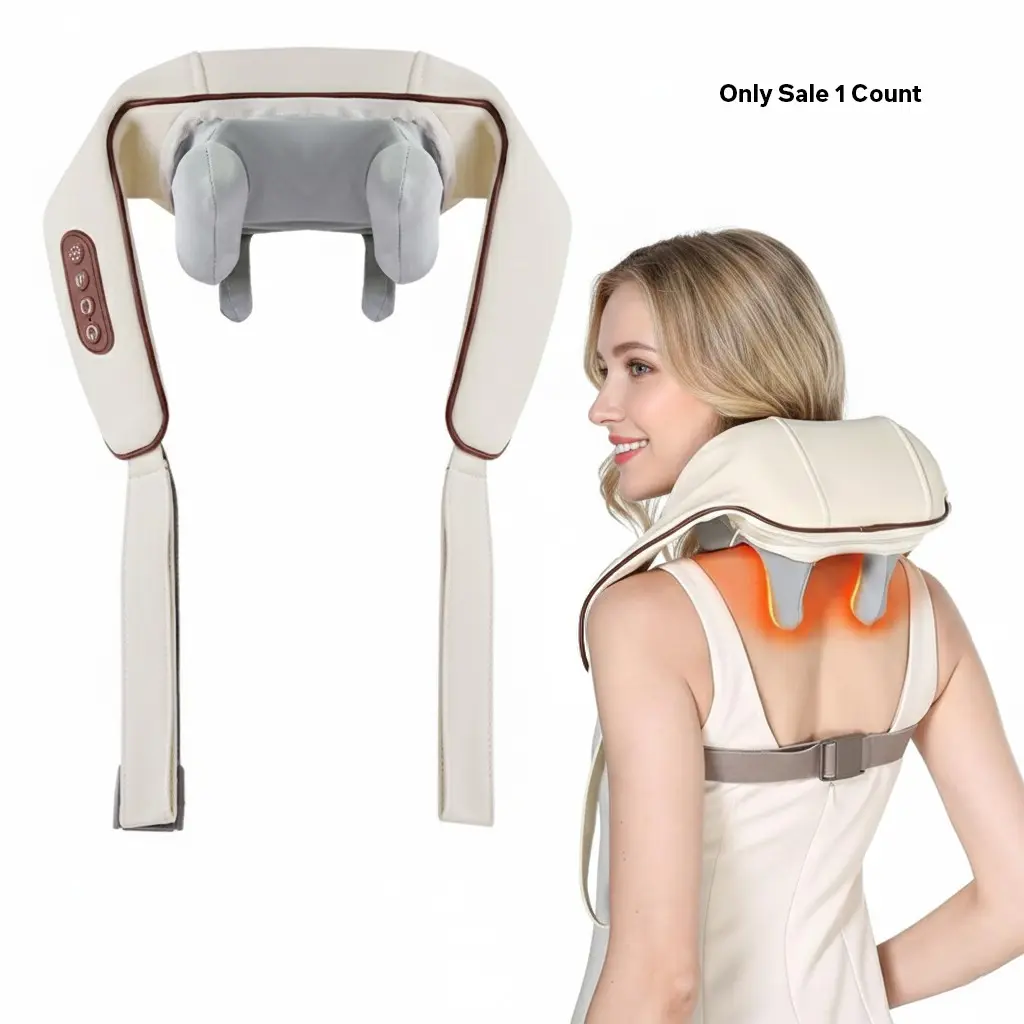 Cordless Neck and Shoulder Massager, Electric Neck Massager, Portable USB Charging Massager for Office, Home and Travel, Usb Rechargeable Massagers, Christmas Gift for Family & Friends