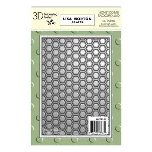 Lisa Horton Crafts - Honeycomb Background 5" x 7" Embossing Folder (no die)