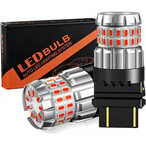 3157 60SMD Red LED Bulb Brake Tail Light for Car Fits 3156 3057 4157 Works as Backup Reverse Daytime Running Parking Light Lamp