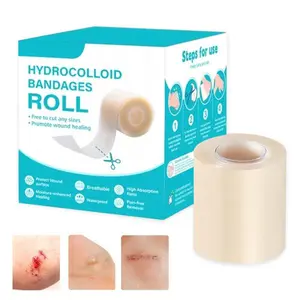 Medical-Grade Hydrocolloid Bandage Roll, Waterproof & Flexible Hypoallergenic for Wound Care, Blister, Acne Care and First Aid Kits