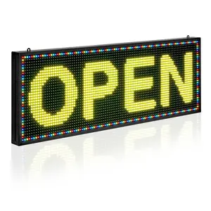 【Father's Day】VEVOR Programmable LED Sign,  P10 Full Color Flexible Digital Scrolling Panel, DIY Custom Text Pattern GIF Display Board, Bluetooth APP Control Message Shop Sign for Store Business Advertising, 40x14 in