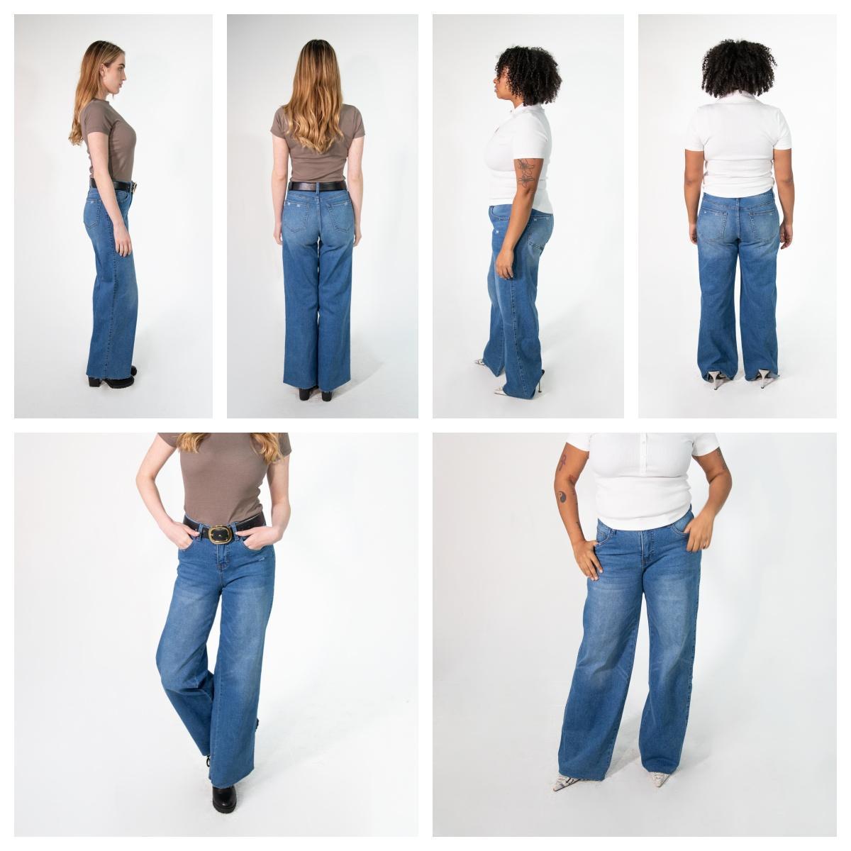 Magic ONESO Mid-low Rise Baggy Jeans Stretchy Wide Leg for Women Distressed Pants Womenswear Bottom 8001 Lady Basic Minimalist Comfortable Denim Tummy Control Curve Hugging Plus Size Regular Size BBL Spring Fashion Daily Outfits #TikTokShopBackToSchool