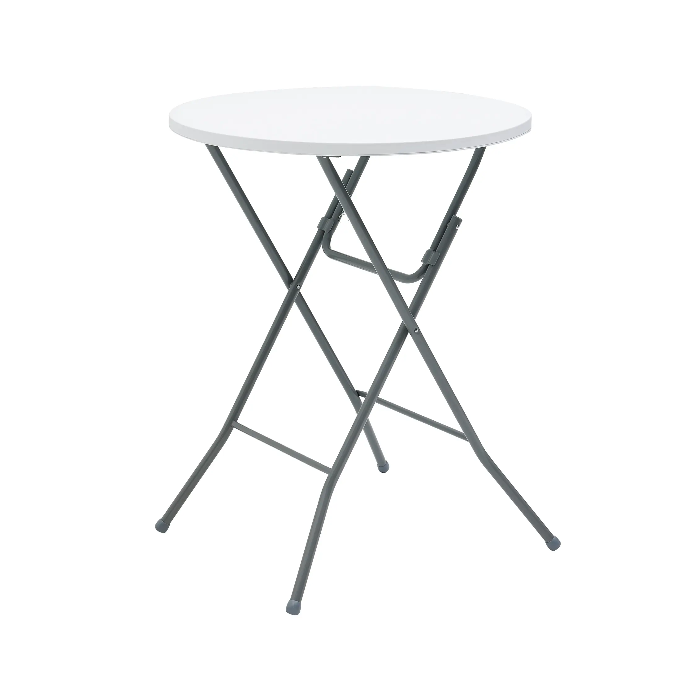 Mainstays 31 in Round High-Top Folding Cocktail Table, White