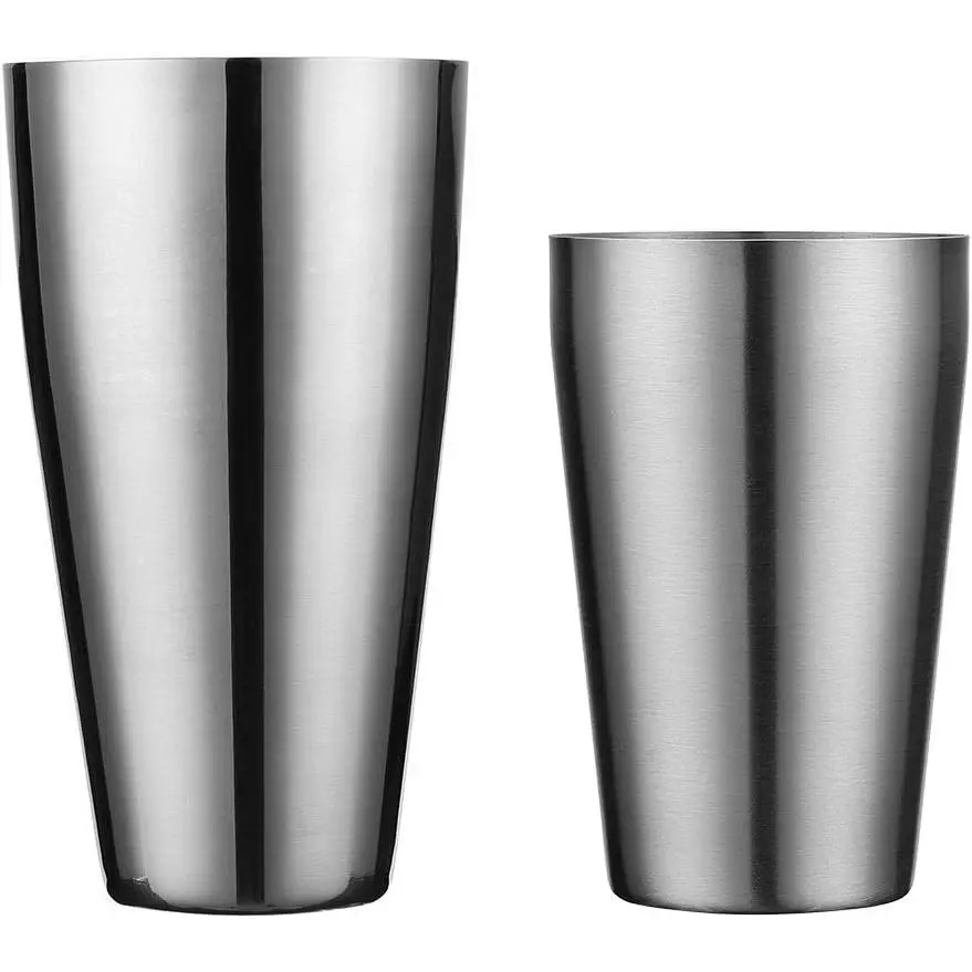 Professional Stainless Steel Boston Shaker Cocktail Shaker Set, including 20oz Unweighted & 28oz Weighted Shaker Tins