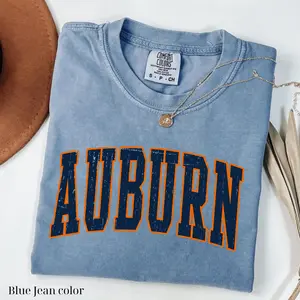 Comfort Colors Vintage Auburn T-Shirt, Graphic Tee, Game Day Style, Collegiate Spirit Wear, Soft Fit Sporty