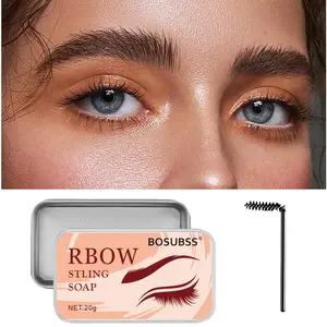Bosubss Eyebrow Cream Soap, Long-Lasting Natural Dye, Eyebrow Tinting Cream, Waterproof Eyebrow Gel, Refreshing Lash Primers, Transparent Brow Styling Wax, 1pc