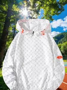 Full Print Hooded Sun Protection Jacket, Casual Daily Wear, Light Outdoor Sports, Comfortable and Stylish, Perfect for Everyday Use