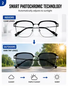 A Pair of Sunglasses for All Light Conditions – Smart Photochromic (UV Protection) Adjustable Polarized Round glasses