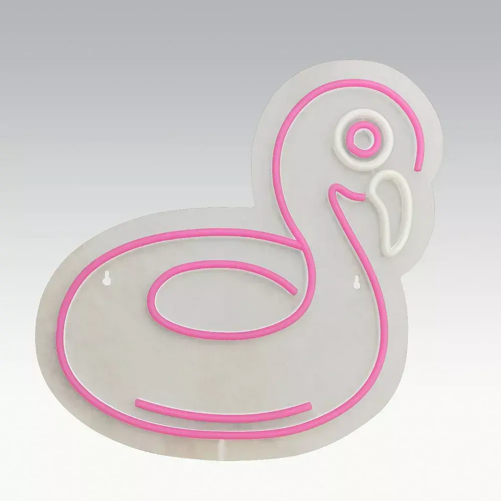 Designs Direct 14 Inches (H) Flamingo LED Neon Outdoor Wall Light, Decorative Water Resistant No Shade Backyard Fixture for Home Improvement