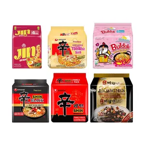 SAMYANG Korean Ramen Variety Pack - 6 Flavors Buldak Jin Shin Ramyun Black Shin Toomba Paldo Jjajang Spicy Instant Noodles Gift Set