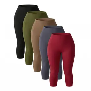 Soft Stretchy Yoga Pants Womens High Waisted Workout Leggings Pockets Breathable Gym Fitness Running Activewear Pack leggins comodos mujer