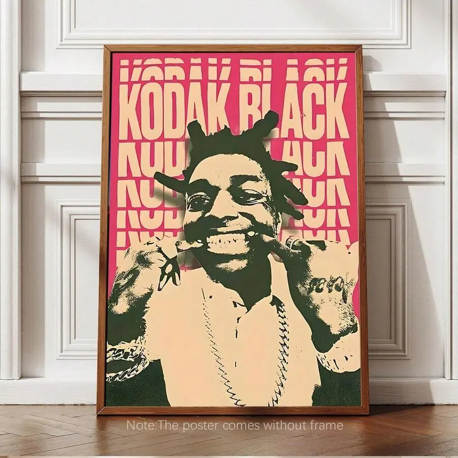 1PC Frameless Modern Rapper Canvas Art Print - Unframed Music Poster - For Living Room, Bedroom, Office Decor - Canvas - Perfect Gift For Music Lovers & Hip-Hop Fans, Room Decor Aesthetic, Room Decoration Stuff, Canvas Wall Art, Bedroom Decor.