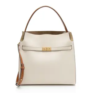 Pre-owned Tory Burch Leather Shoulder Bags Lee Radziwill Double Satchel