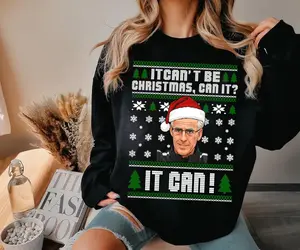 Mick McCarthy Ugly Christmas Shirt, It Can’t Be Christmas Can It Christmas Sweatshirt, Festive Xmas Retro Football Fan TShirt Gift