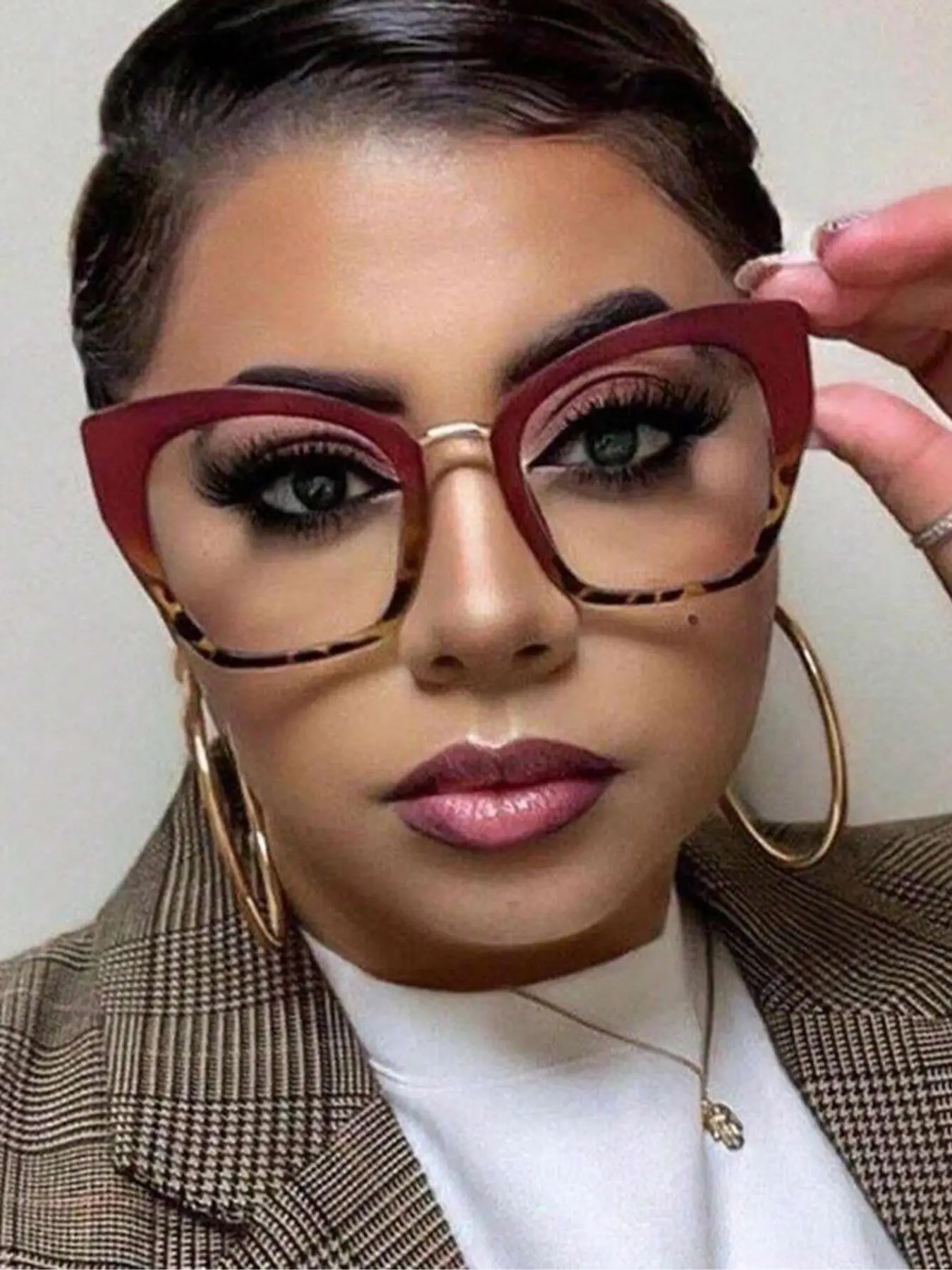 Cat Eye Frame Eyeglasses, Fashion Eyeglasses for Women & Girls, Fashion Eyeglasses for Work, Daily Clothing Decor, Perfect for Student Daily Use, Fashionable Frames Glasses