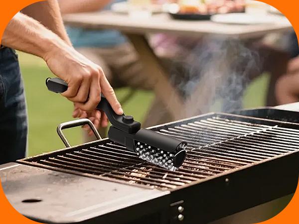【Father's Day Gift】Drayvorx Electric Grill Brush for Outdoor, 2026 TikTok BBQ Grill Cleaner with 2 Heads, 3-Speed & Angle Adjust Cordless Rotary Grill Brush, 150Mins Runtime Grill Cleaning Brush for Barbecue Grates,summerwins,safe bristle